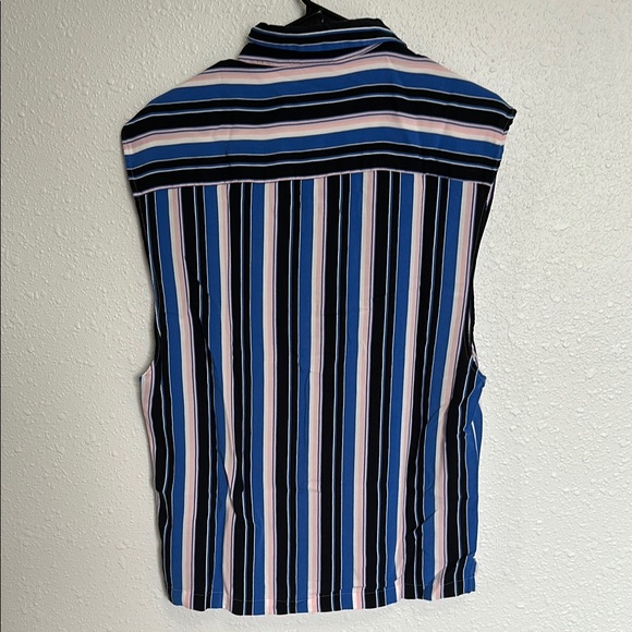 ASOS Striped Sleeveless Men's Shirt Size Medium - Picture 5 of 10